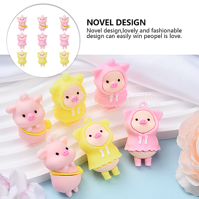 9Pcs 3 Styles PVC Pendants FIND-YW0006-66-1
