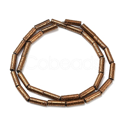 Electroplated Natural Lava Rock Beads Strands G-K388-03B-04-1