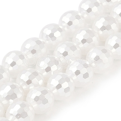Electroplated Glass Pearl Beads Strands LS-BSHE-C007-A01-02-1-1