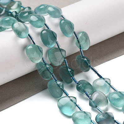 Natural Green Fluorite Beads Strands G-NH0032-A01-01-1