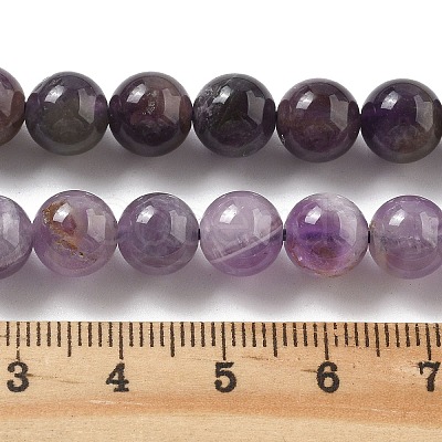 Natural Amethyst Beads Strands G-G779-8MM-05A-1
