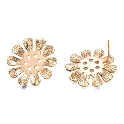Brass Stud Earring Findings KK-N232-333LG-1