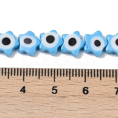 Handmade Evil Eye Lampwork Beads Strands LAMP-G166-02B-1