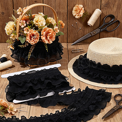 5Yards Polyester Lace Ribbon OCOR-PH0036-70A-1