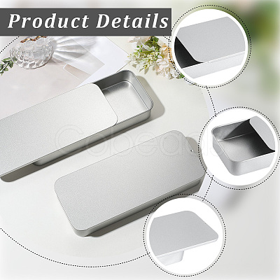 2Pcs Slide Top Tinplate Trinket Storage Boxes CON-SP0001-22A-03-1