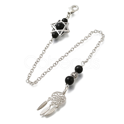 Round Natural Obsidian Dowsing Pendulums G-M447-07P-05-1