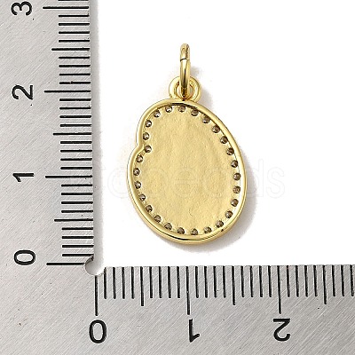 Brass Micro Pave Cubic Zirconia Pendants KK-K354-02G-G-1