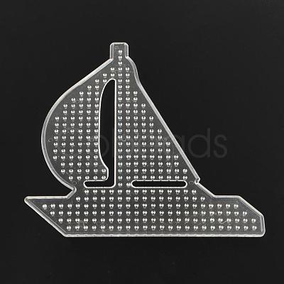 Sailing Boat ABC Plastic Pegboards used for 5x5mm DIY Fuse Beads X-DIY-Q009-36-1