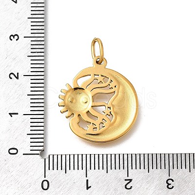 304 Stainless Steel Pendants STAS-R159-61G-01-1