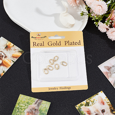 8Pcs Rack Plating Brass Spring Gate Rings KK-BBC0014-14-1