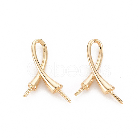 Brass Peg Bails Pendants KK-T062-199G-NF-1