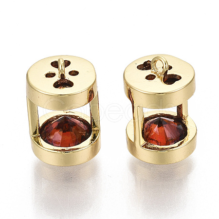 Brass Cubic Zirconia Charms X-KK-S356-067B-NF-1