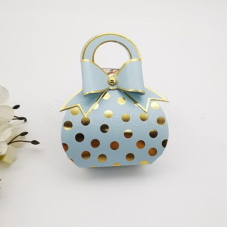 Handbags Shape Polka Dot Pattern Paper Candy Gift Fold Bags X1-BT-TAC0001-02A-1