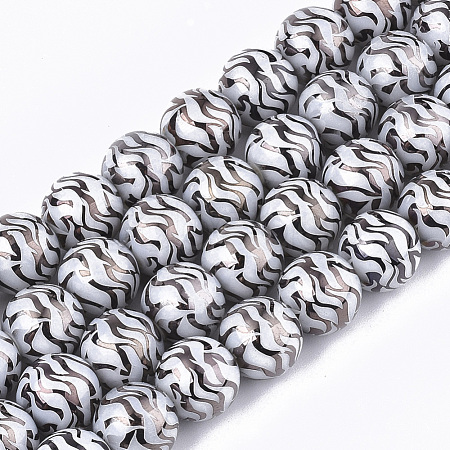 Electroplate Glass Beads Strands EGLA-S177-09B-01-1