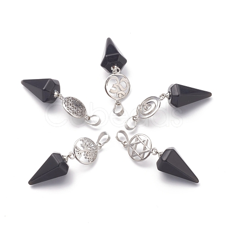 Obsidian Pendants G-O194-15-1