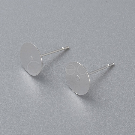 304 Stainless Steel Stud Earring Findings STAS-H436-24S-8mm-1
