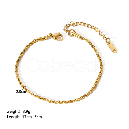 Stylish 304 Stainless Steel Rolo Chain Bracelets for Women XR9988-3-1