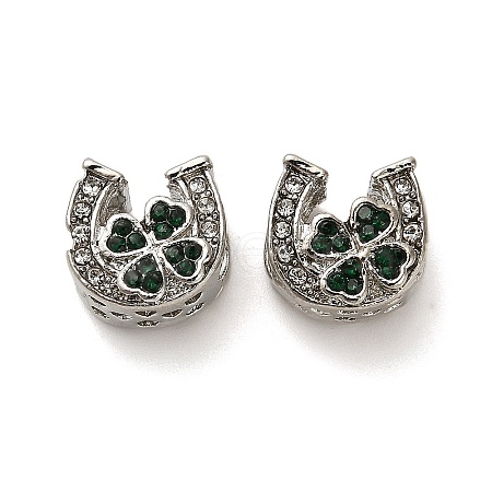 Alloy Rhinestone European Beads X-FIND-Q115-09P-1