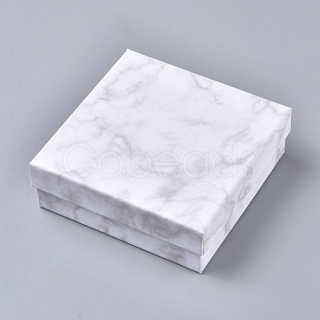 Square Kraft Cardboard Jewelry Boxes CBOX-L008-001-1