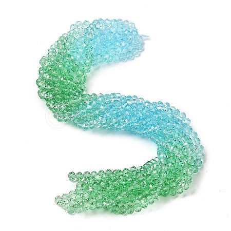 Transparent Painted Glass Beads Strands X1-DGLA-A034-T8mm-A16-1
