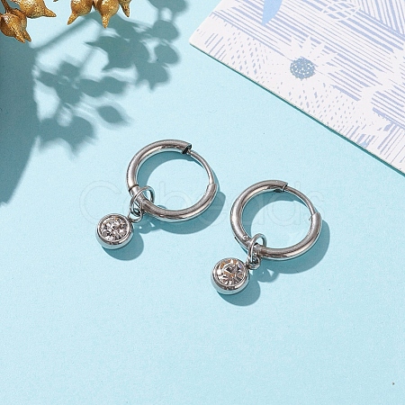 304 Stainless Steel Huggie Hoop Earrings EJEW-JE04449-02-1