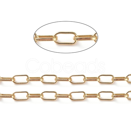 Soldered Brass Paperclip Chains CHC-G005-19G-1