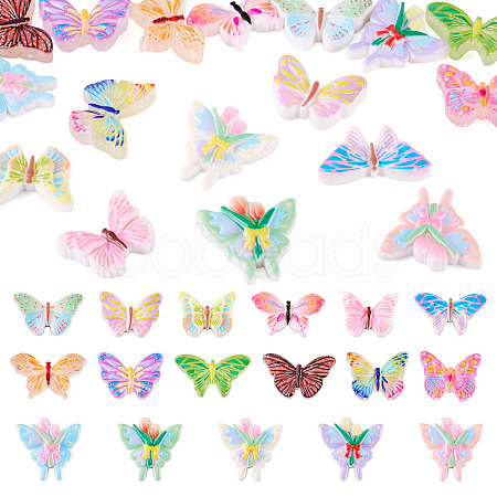 75Pcs 3 Styles Opaque Resin Enamel Cabochons CRES-TA0001-52-1