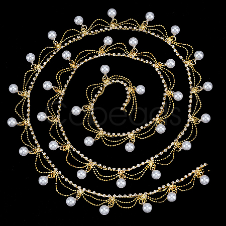 1Yards Glass & Plastic & Iron Beaded Trim OCOR-HY0001-75-1