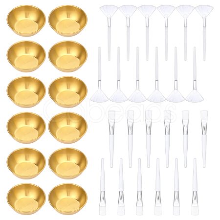 24Pcs 2 Styles Nylon Cosmetic Brushes AJEW-WR0003-29-1