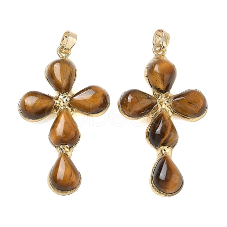 Natural Tiger Eye Pendants GG-CBA9F30-02G-19-1