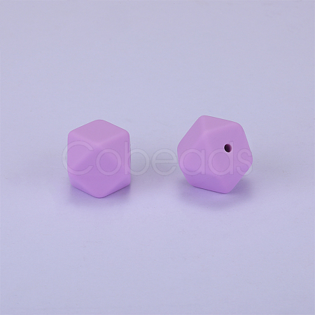 Hexagonal Silicone Focal Beads SI-JX0020A-98-1