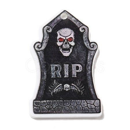 Halloween Themed Opaque Acrylic Pendants SACR-L004-04D-1