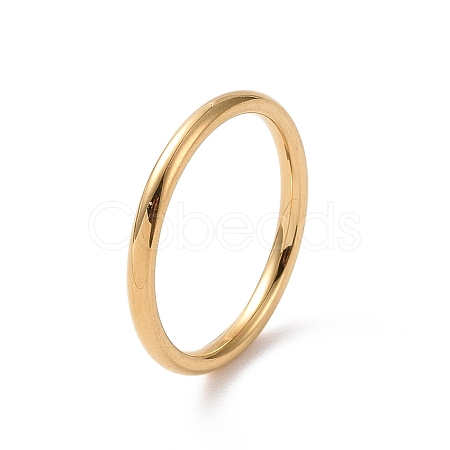 201 Stainless Steel Simple Thin Plain Band Ring for Women RJEW-I089-27G-1