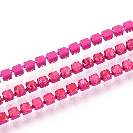 Iron Rhinestone Cup Chains CH-T006-05B-19-1