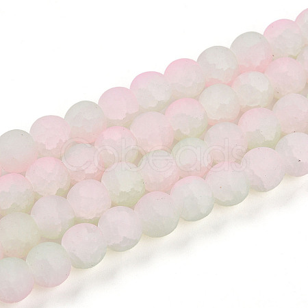Crackle Glass Beads Strands GLAA-N009-8mm-01-1
