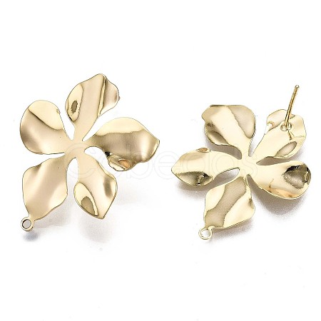 Brass Stud Earring Findings LS-X-KK-T056-24G-NF-1
