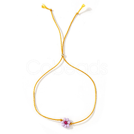 Flower Resin Beaded Slider Bracelets for Women SL9741-4-1