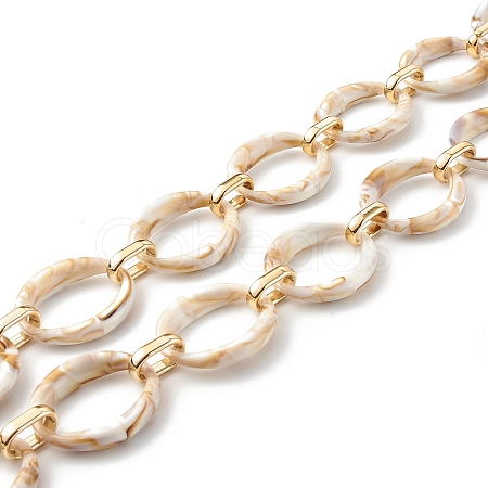 Handmade Imitation Gemstone Style Link Chains AJEW-J034-01E-1
