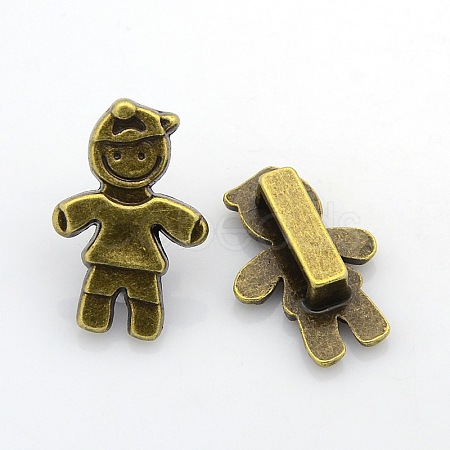 Tibetan Style Alloy Slide Charms PALLOY-J417-29AB-NF-1