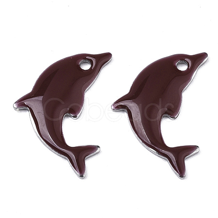 201 Stainless Steel Enamel Pendants STAS-N088-16H-1