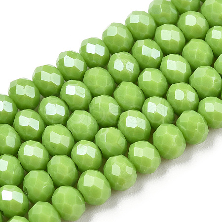 Electroplate Glass Beads Strands EGLA-A034-P10mm-A28-1