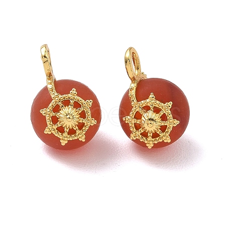 Frosted Natural Carnelian(Dyed & Heated) Pendants GG-D002-14G-02-1