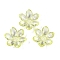 Transparent Acrylic Bead Caps, Lotus Flower Beads, Light Yellow, 23.5x21x6.5mm, Hole: 2mm, 462pcs/500g