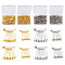 Iron Safety Pins, Platinum & Golden, 28~38x7~9x2~2.5mm, 320pcs/set