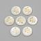 Freshwater Shell Pendants, Flat Round & Elephant, Golden, 16x3.5~4mm, Hole: 1.2mm