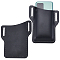 Gorgecraft 2Pcs PU Leather Mobile Phone Belt Pouch, Hiking Phone Case Cover, Black, 16.8x13.5x0.35cm