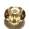 Imitation Austrian Crystal Beads, Grade AAA, K9 Glass, Faceted, Flat Round, Gold, 4.5x2.5mm, Hole: 0.7~0.9mm