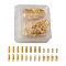 PandaHall Jewelry Brass Screw Clasps, Golden, 120sets/box