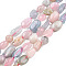 Natural Morganite Beads Strands, Oval, 8~15x7~12x4~12mm, Hole: 1mm, about 30~45pcs/strand, 15.7