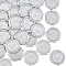 Adhesive Wax Seal Stickers, For Envelope Seal, Silver, 30.8x30.8x2.2mm